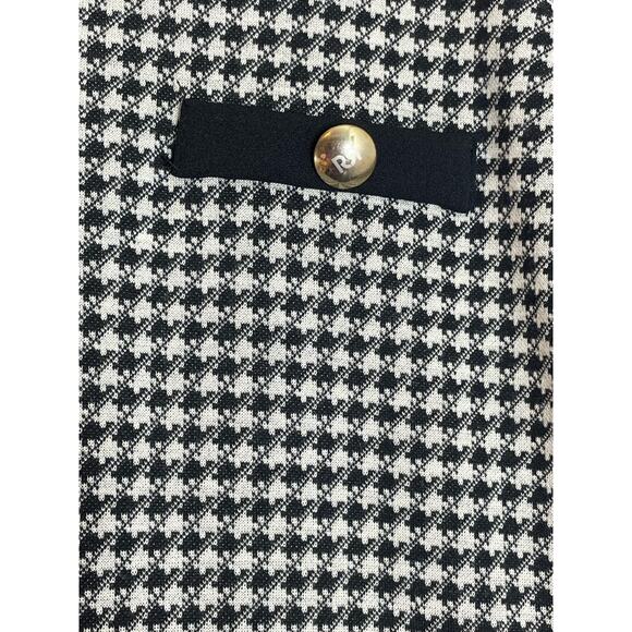 Rinascimento Italy Dress US Size Small Black Plaid Preppy Officecore Old Money - Picture 4 of 11